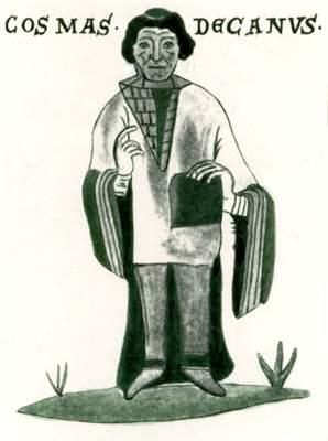 Хронист Козьма.  Рисунок.